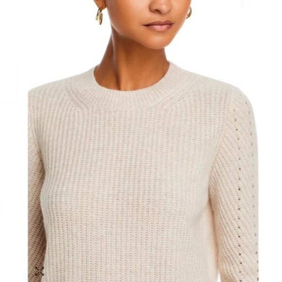 Aqua Cashmere Ribbed Crewneck Sweater XXL - Picture 1 of 5